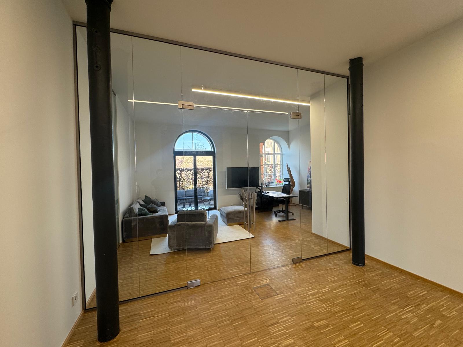 Glastrennwand Arbeitszimmer